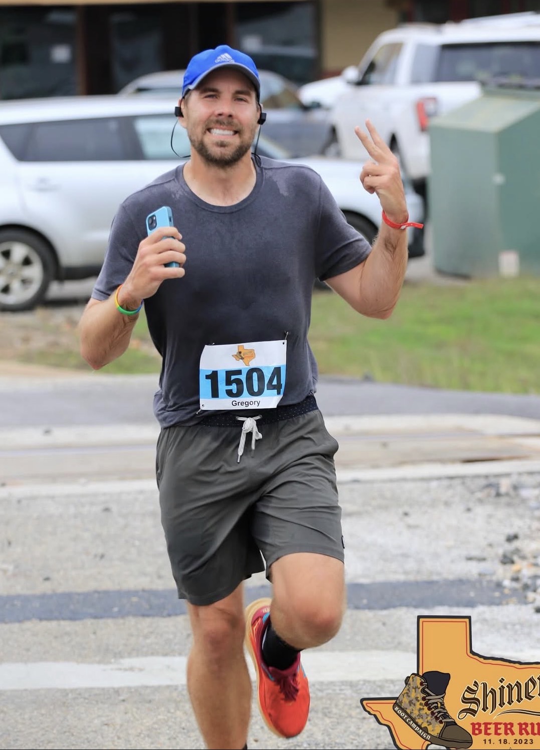 Gregory running the Shiner Beer Run